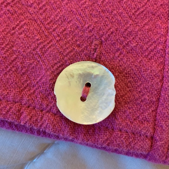 Soft Surroundings Women's Pink Asymmetrical Tunic size M mother-of-pearl button - Picture 12 of 12